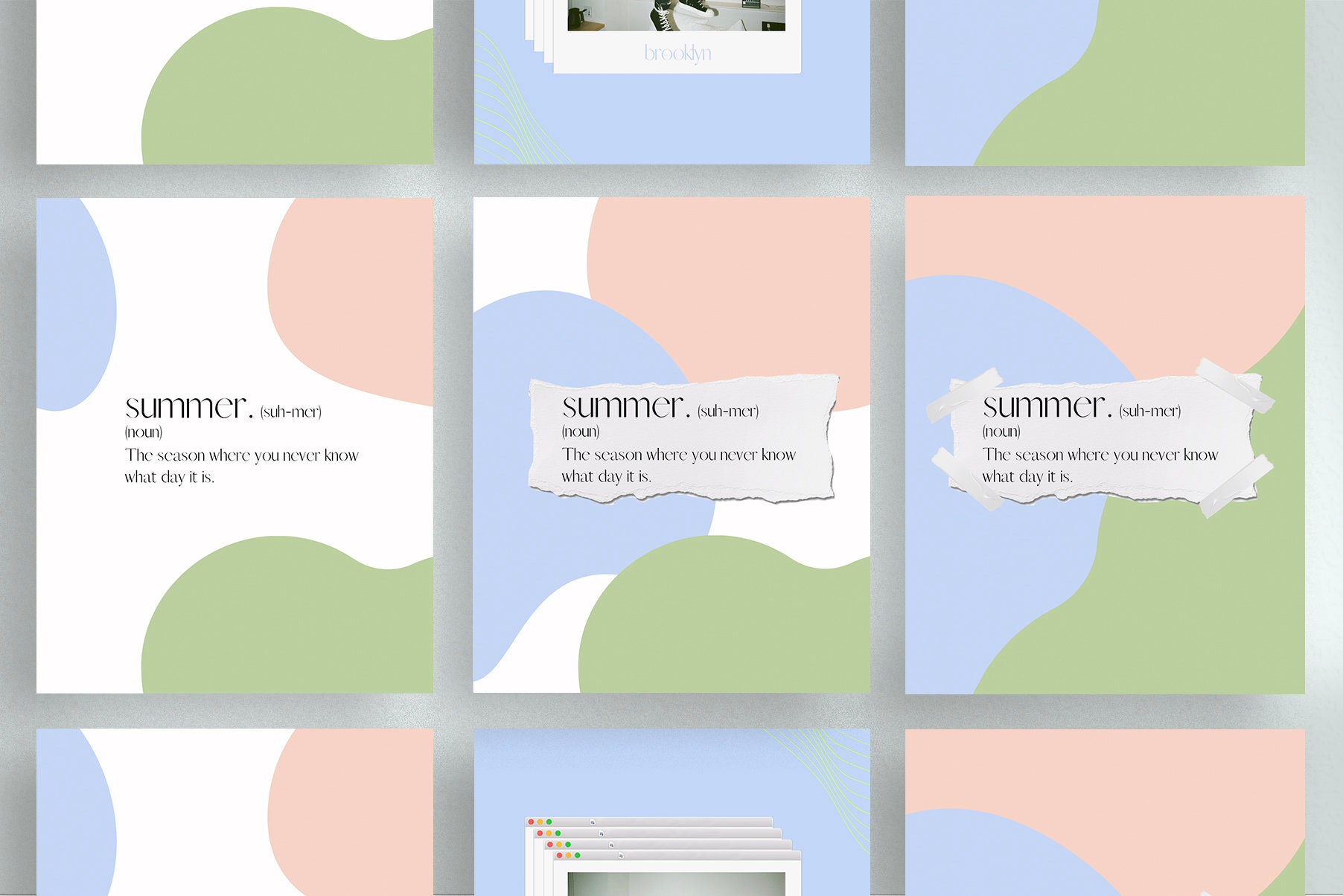 Summer Aesthetic Canva Templates For Instagram Etsy