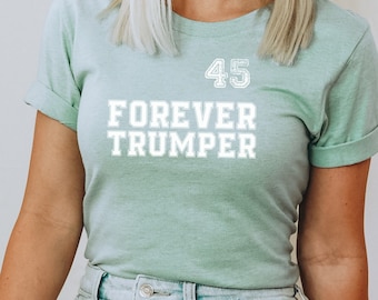 Camisa Forever Trumper Camisa Freedom, camisa Patriot, camisa America First, camisa conservadora, torcedor Trump, camisa 4 de julho, POTUS 45