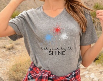 Let Your Light Shine V-Neck Tee