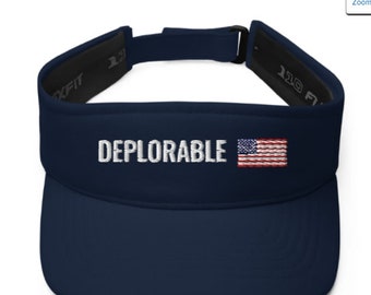 Deplorable haftowany daszek, czapka Trump, daszek Trump Golf, kapelusz Keep America Great, czapka MAGA, czapka 45, czapka z amerykańską flagą, daszek USA