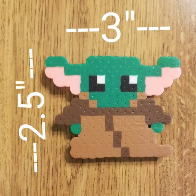 Baby Yoda Perler Bead Magnet | Etsy