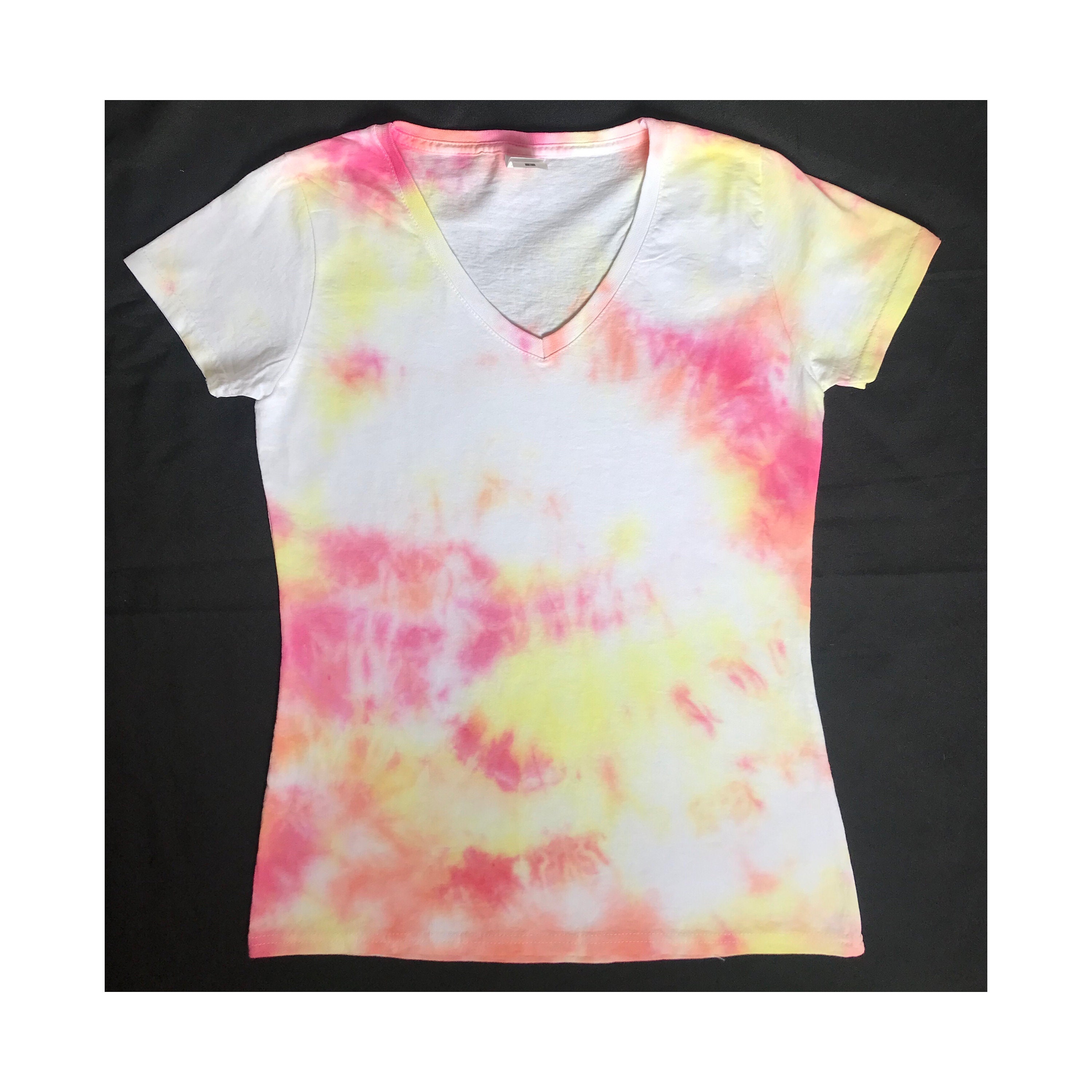 Pink and yellow tie dye shirt Clearance