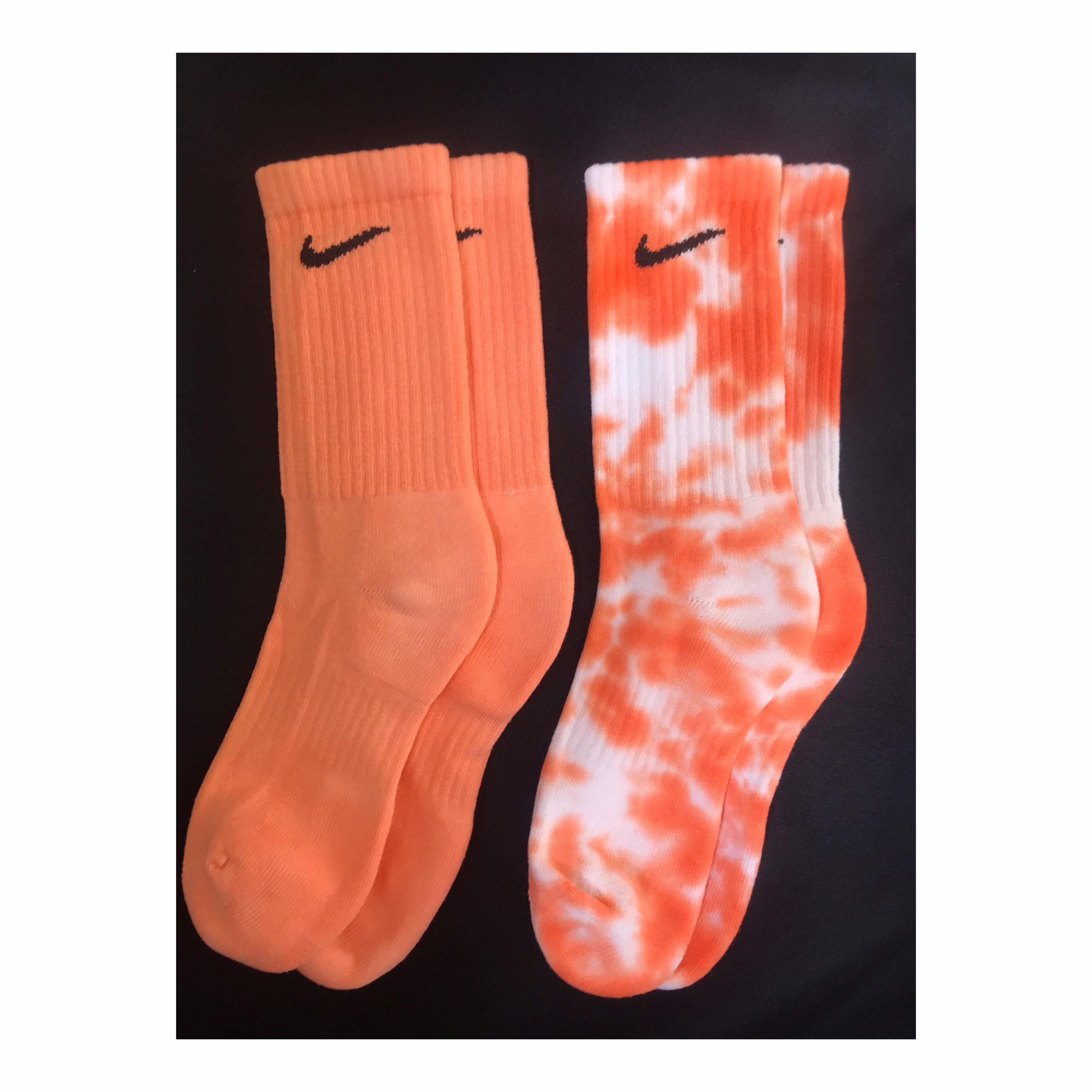 white and orange nike elite socks