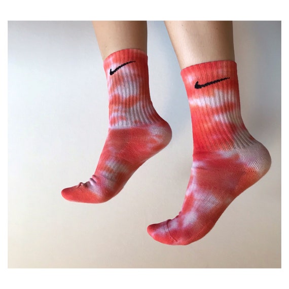 Calcetines Nike tie rojo sangre salpicado Etsy México