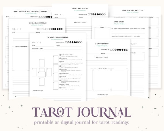 Tarot Journal Pages, Grimoire, Witchy Journal (Digital Download)