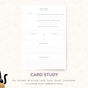 Tarot Journal Pages PDF Printable Digital Download For Grimoire, Book of Shadows, Witchy Journal