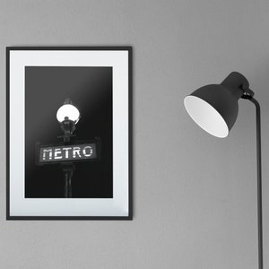 Metro Sign | Wall Art | Paris France | Home Decor | Digital Print | Photography | Printable Art
