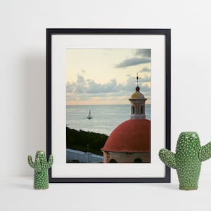 Puerto Rico, Old San Juan, Boat, Cementerio Santa Maria, Ocean Park, Home Decor, Download Only