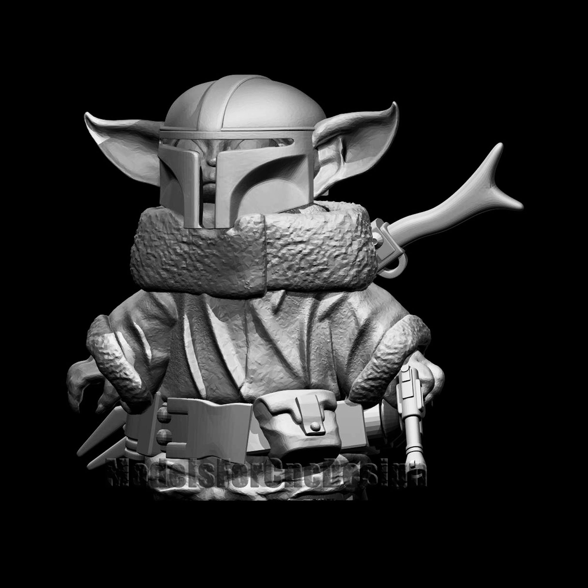 Baby Yoda Statue 3DDruckerDatei Mandaloriann STLDatei Etsy