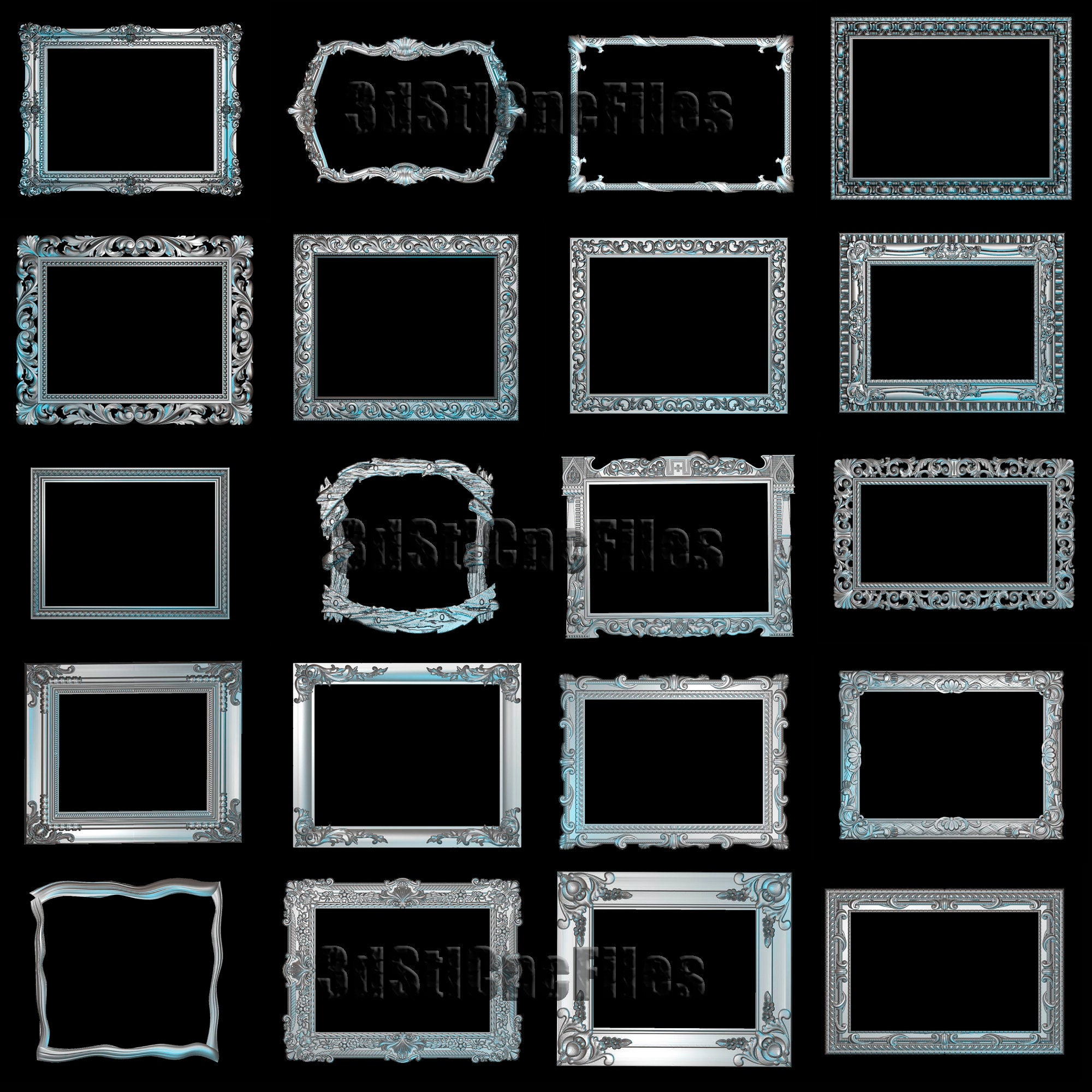 Picture Frames. 3D STL Files CNC Router Model Woodworking Etsy