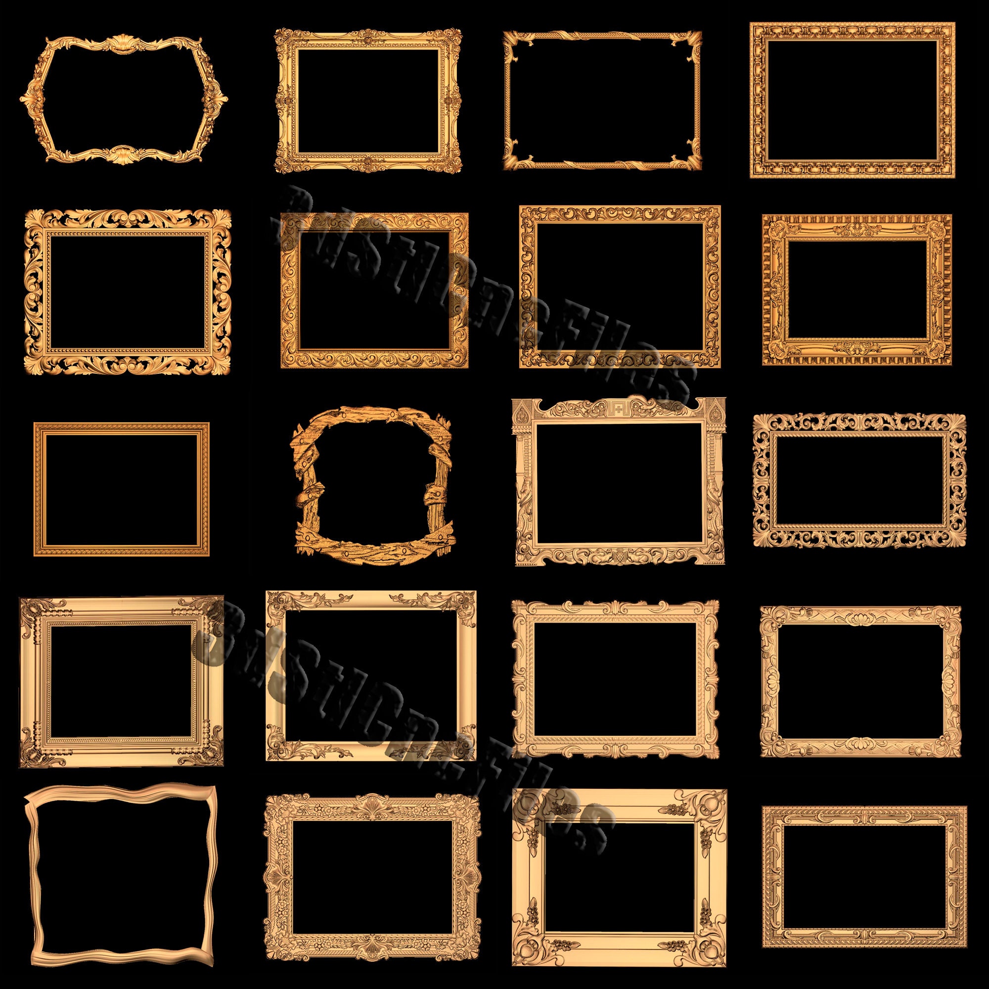 Picture Frames. 3D STL Files CNC Router Model Woodworking Etsy