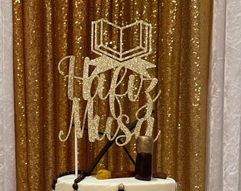 Ameen Hafiz Cake Topper | Ameen Cake Topper | Hafiz Celebration Gold Glitter Cake Topper | Hufadh Cake Topper | Quran Cake Topper | Hifz