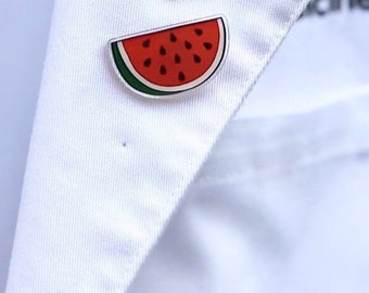 Watermelon Acrylic Pin | Watermelon Slice Pin | White Coat Pin | Backpack Pin | Summer Pin | Fruit Pin | Watermelon