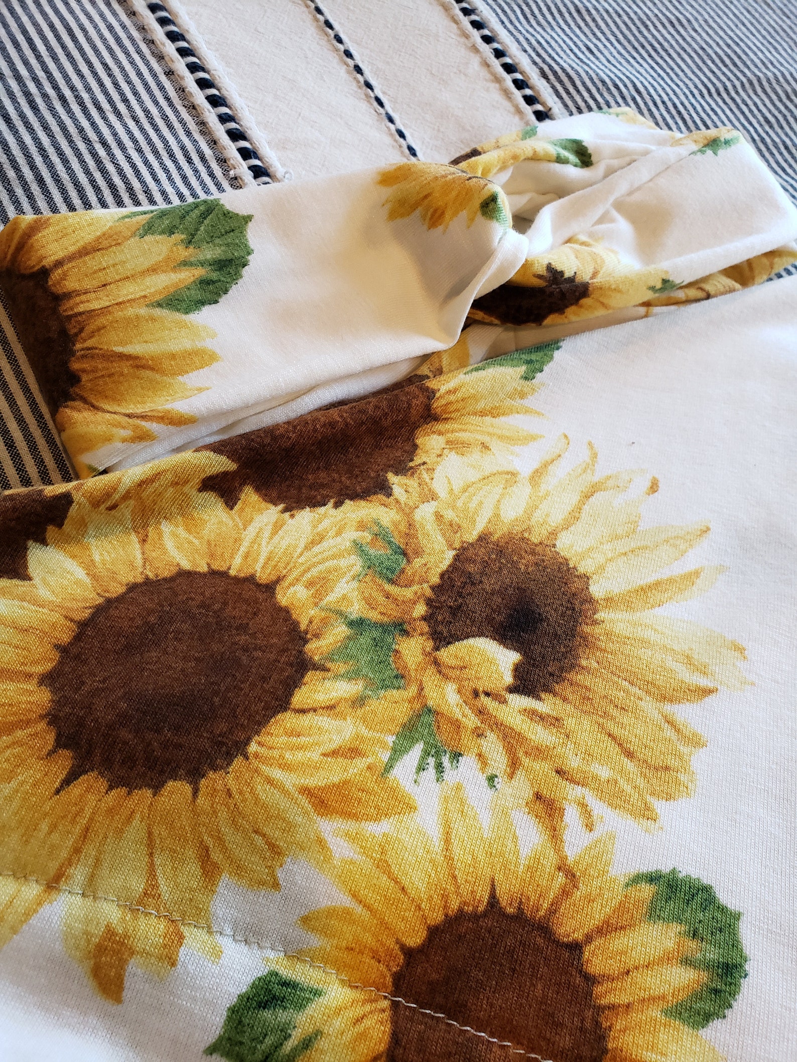 Summer Sunflower Headband Bandana Set Etsy