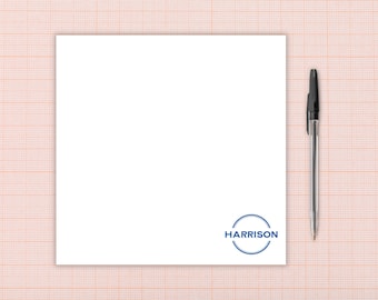 Gepersonaliseerde notitieblok met monogram: aangepaste naam kantoorbenodigdheden