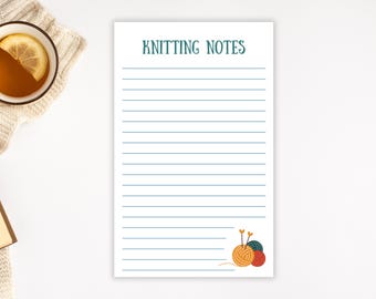 Lined Knitting Notepad | Personalized Knitting Notes