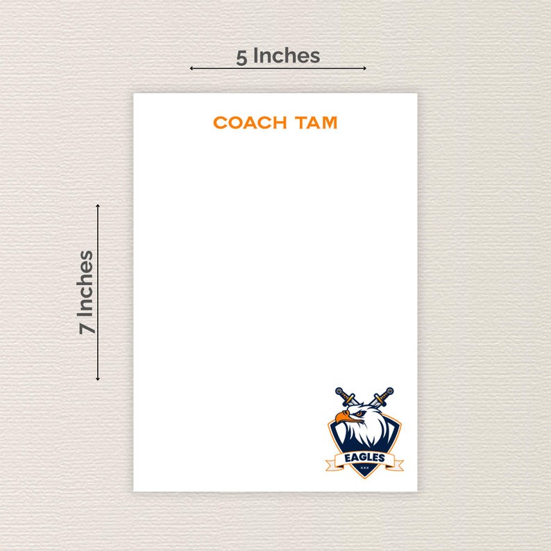 Custom School Logo Notepad | Personalized Teacher Notepad - Etsy