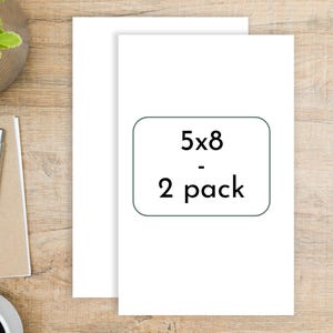 Blank Notepad 2-Pack: 5x8, 60# Paper, Chipboard Backing