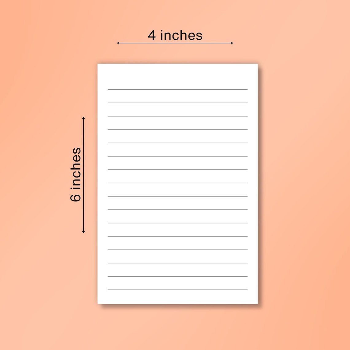 4x6 Lined Notepad: 60-sheet Paper Pad (2-pack) - Etsy