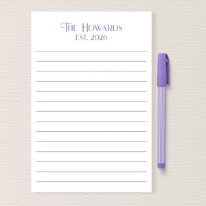 Personalized Lined Notepad | 5 sizes | 30 Colors | Honey Do List | Office Gift | Bulk Orders| Business Branding | Teacher Gift