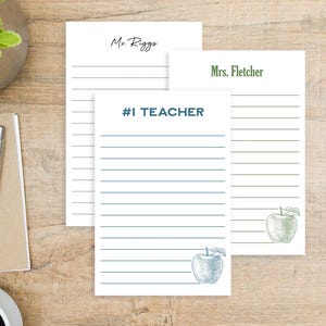 Magnetic Teacher Appreciation Notepad - Personalized Options