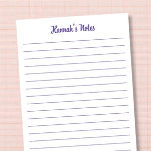 Personalized Lined Notepad | 5 sizes | 30 Colors | Honey Do List | Office Gift | Bulk Orders| Business Branding | Teacher Gift
