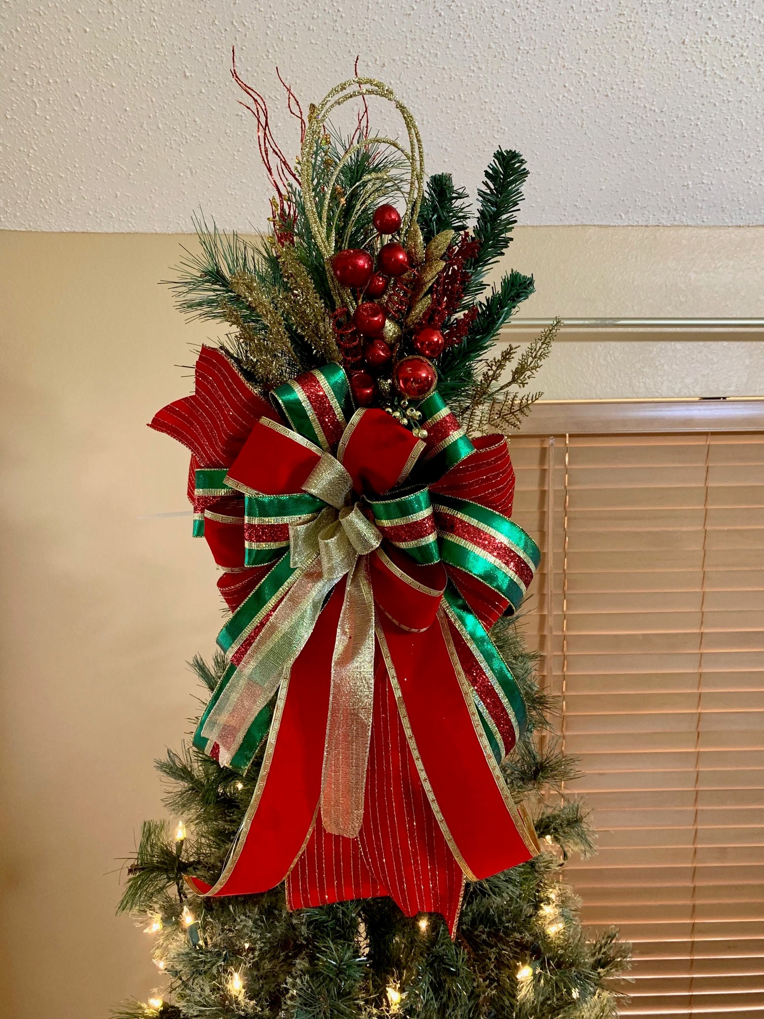 Christmas Tree Ribbon Toppers