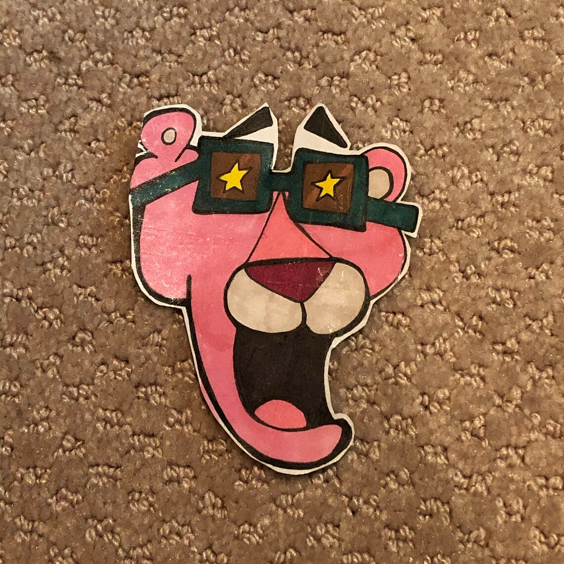 Pink Panther W/ Sunglasses Sticker - Etsy