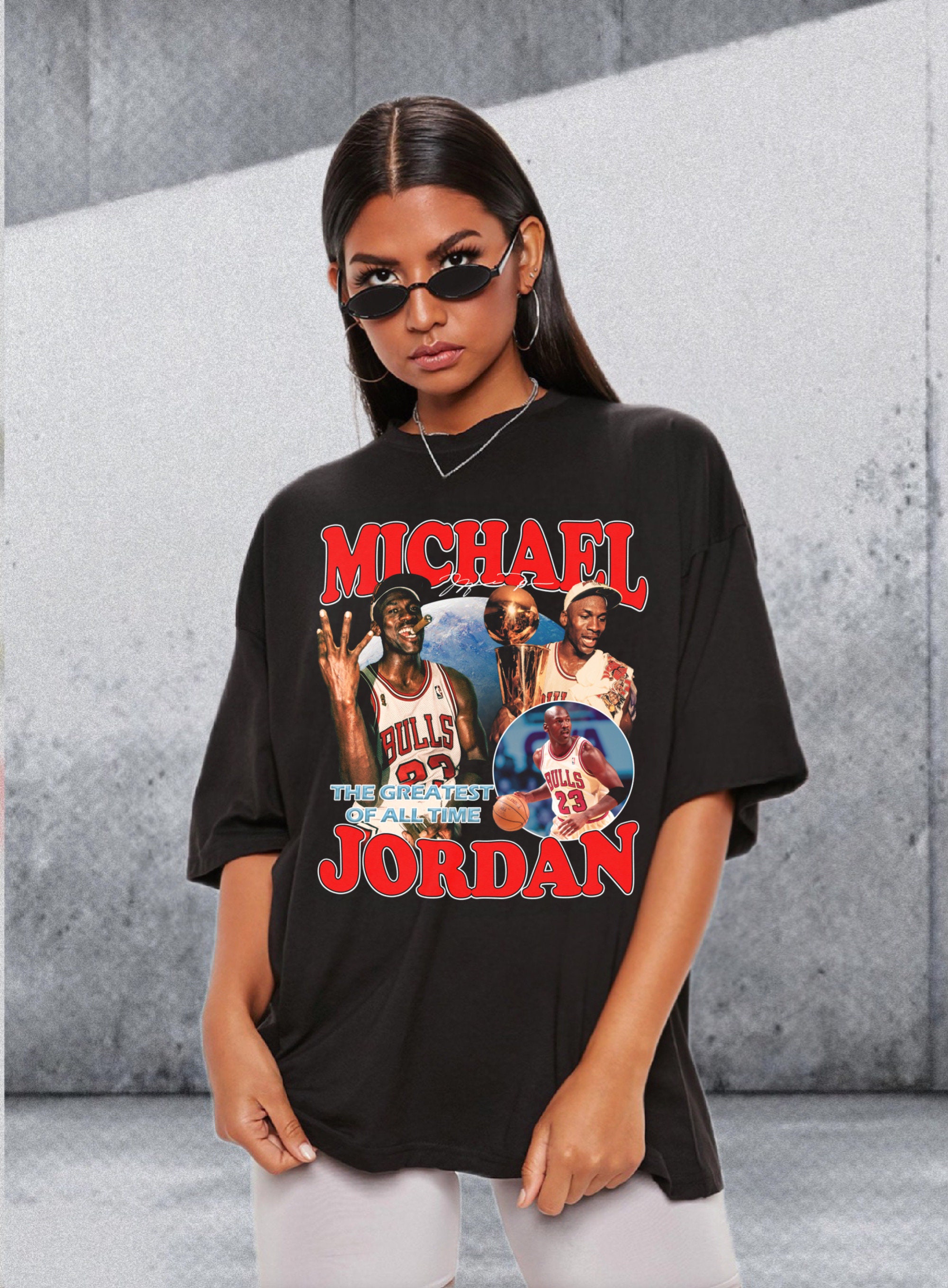 Michael Jordan Shirt | Unisex Oversized Tshirt Rave Outfit Festival Graphic  Tee | White Oversized Y2k Vintage Cigar Basketball Gift for Him