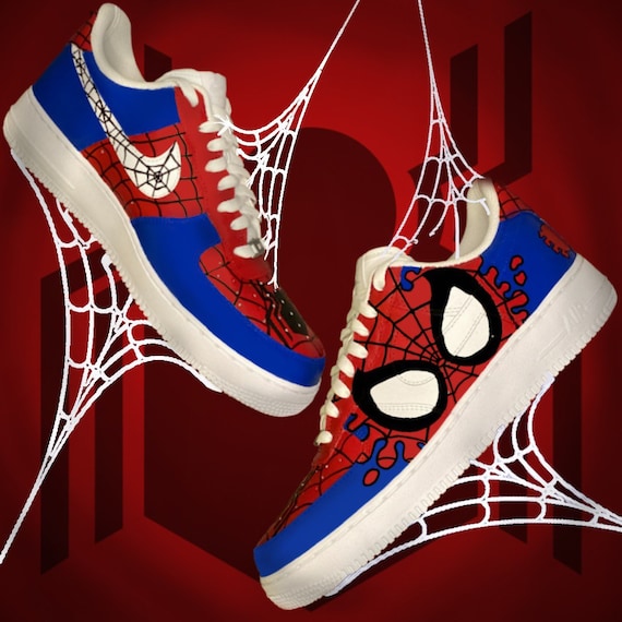 spider man nike air force ones