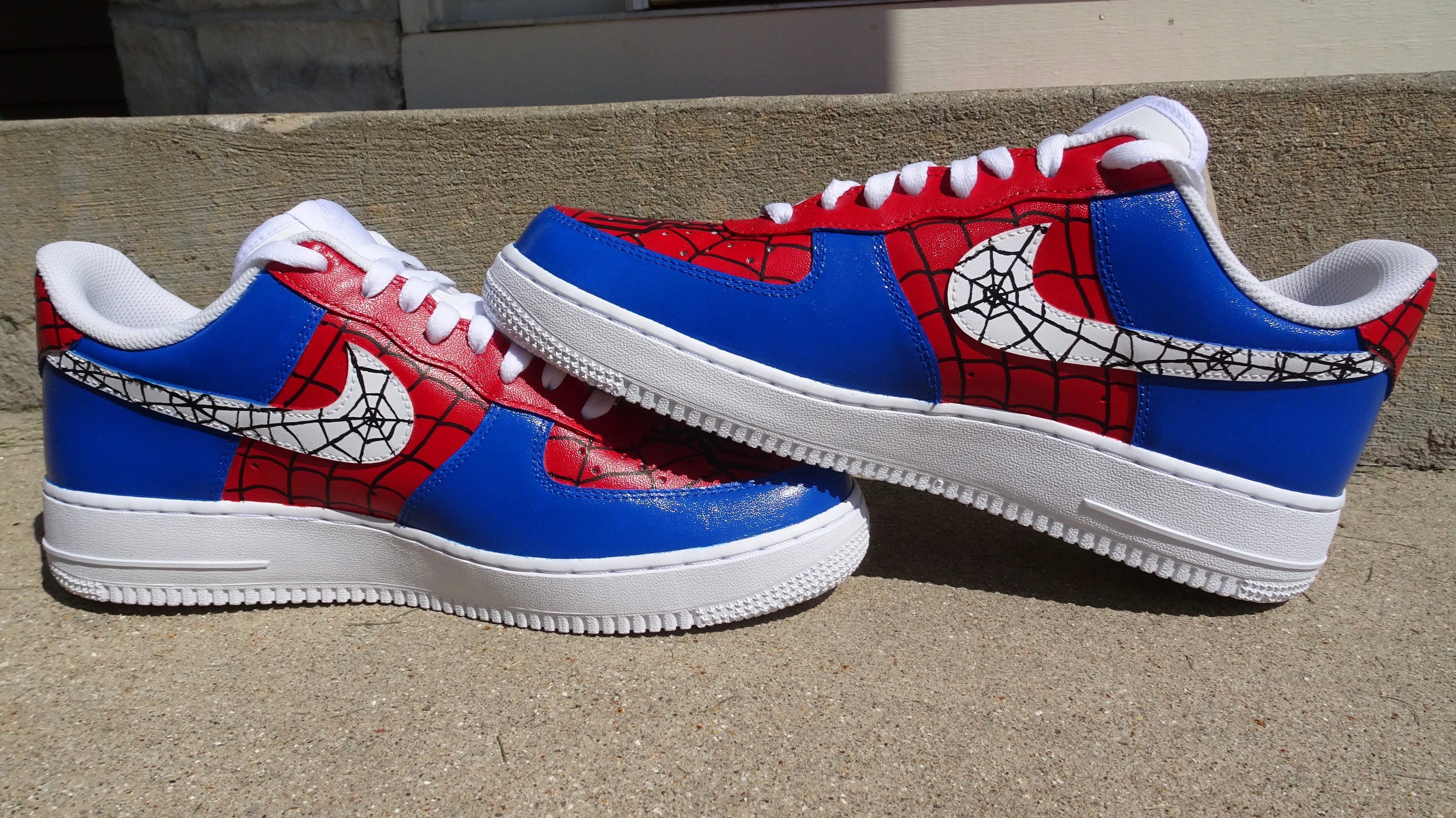 Custom Spider-man Nike Air Force 1s - Etsy