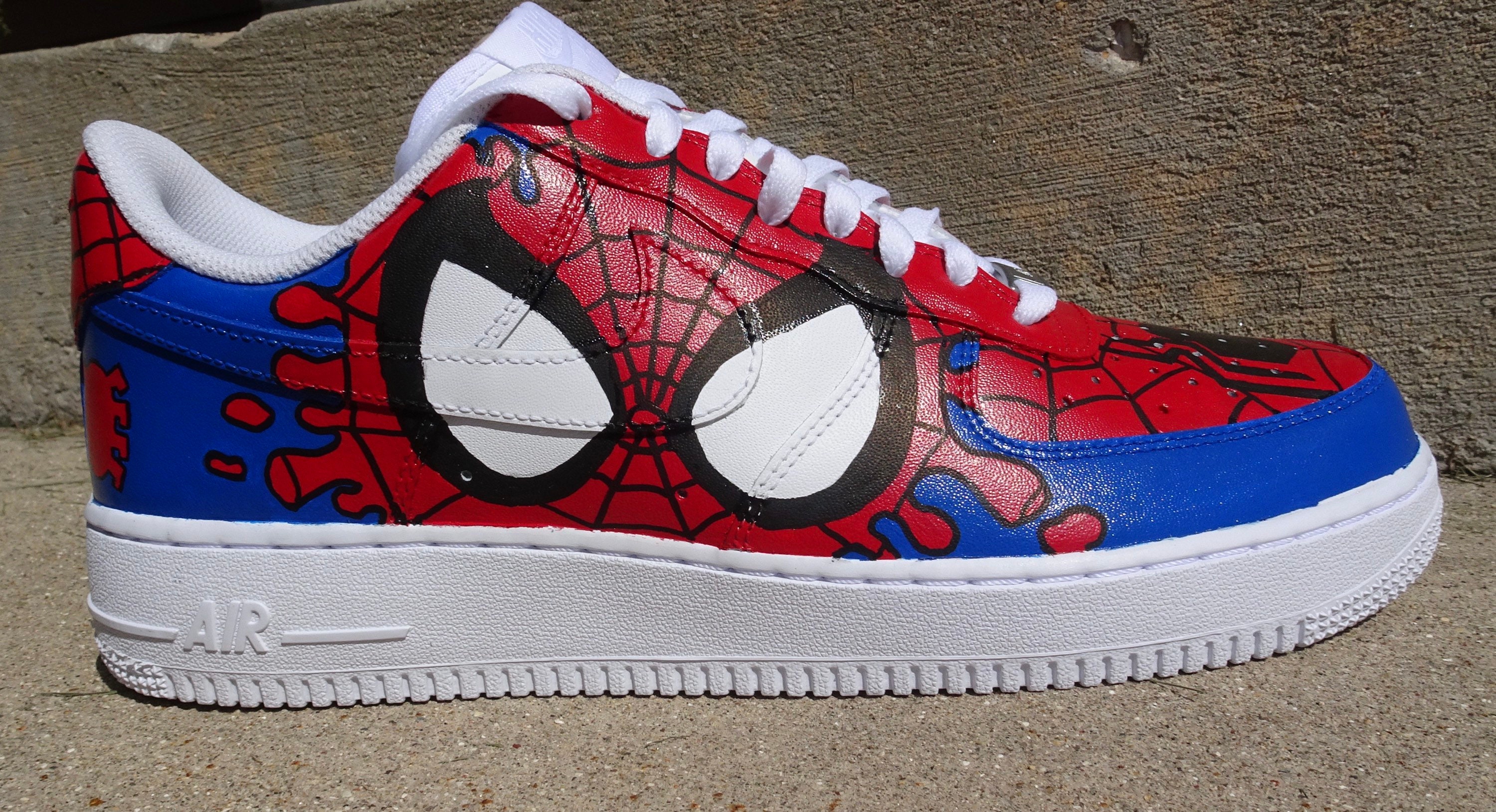 Custom Spider-man Nike Air Force 1s - Etsy