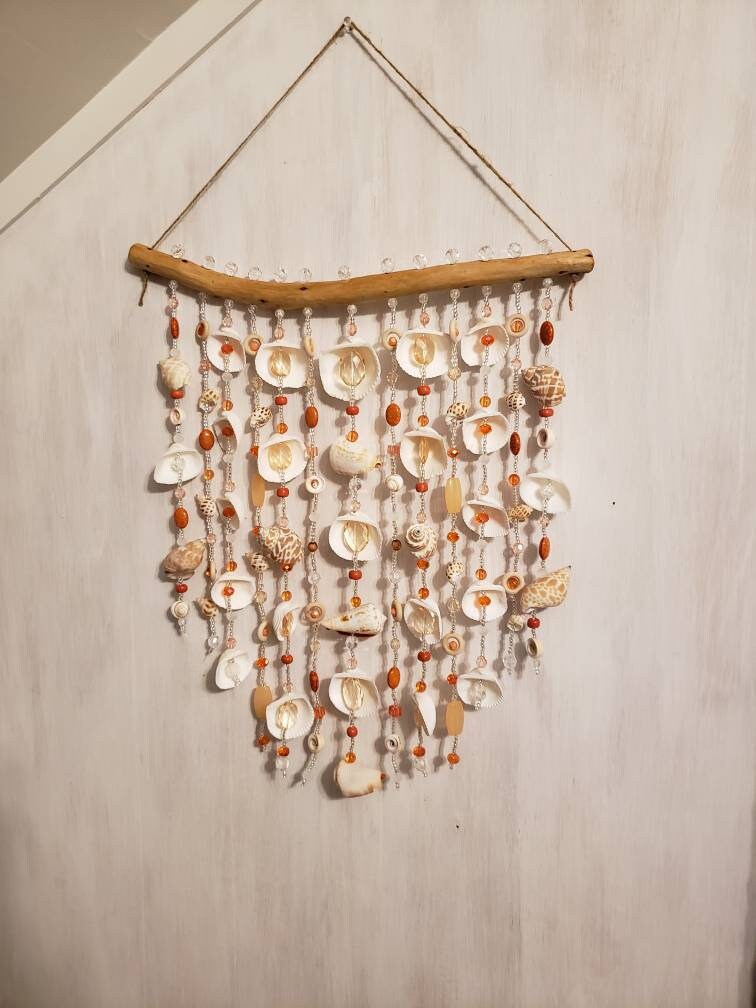 Seashell Wall Hanging/window Hanging/boho Hanging/seashell Etsy