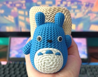 Blue Totoro Pen Holder for Desk - 3D Printed Anime Desk Organizer (Pre-Order Only)