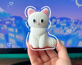 3D Printed Lily Desk Buddy, Crochet Texture, Kiki's Delivery Service Fan Gift