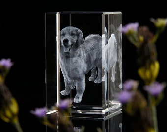 Photo 3D Personnalisée En Cristal - Cadeau Anniversaire, Mariage, Noël - Avec Socle Lumineux LED Optionnel