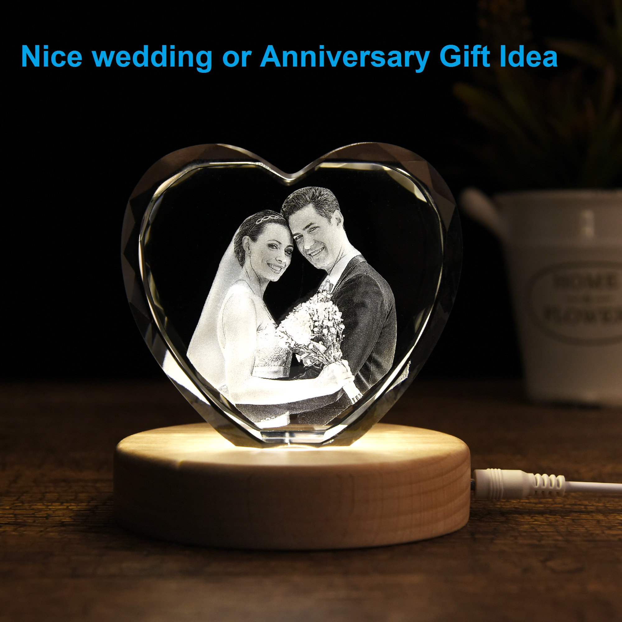 Custom 3D Crystal Photo Gifts Personalized Crystal 3D Photo Etsy