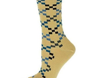 Sierra Socks Women's Socks Geometric Pattern Ankle Knee High Cotton Crew Socks Lightweight Socks Trendy Versatile Rib-Knit Cuff Socks Gift