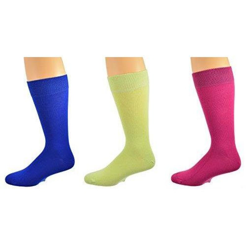 Premium Quality Multicolored Casual Crew Socks for Men Sierra Socks Men/'s Crew Cotton Solid Vibrant Colorful Seamless Toe Socks 3 Pair Pack