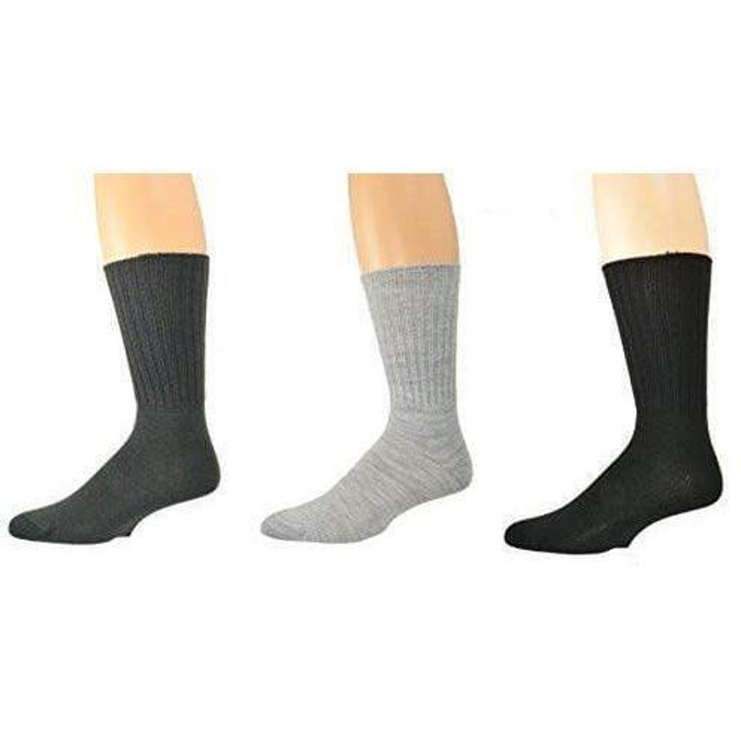 Men's Solid Color Ribbed Crew Socks, Comfortable Socks, Trending Socks ...