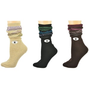 Sierra Socks Women Socks 3 Pair Pack Socks Smooth Toe Seam Socks Slouch Socks Women Gift Mother Black Brown Personalized Knee High Socks