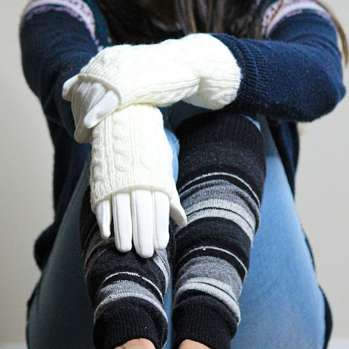 Black Button Down Knited Leg Warmers With Lace Lace Knee Sock Etsy