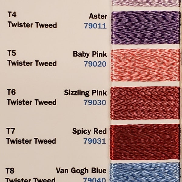 Twister Tweed Rayon Robison Anton - Rayon Embroidery Thread 700 yds and 3250 yds