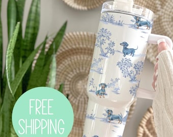 Dachshund Tumbler, Sausage Dog Mug, Sausage Dog Gifts, Dachshund Lover Gift, Wiener Dog Gifts, Dachshund Owner Gift, Weiner Dog Mug,