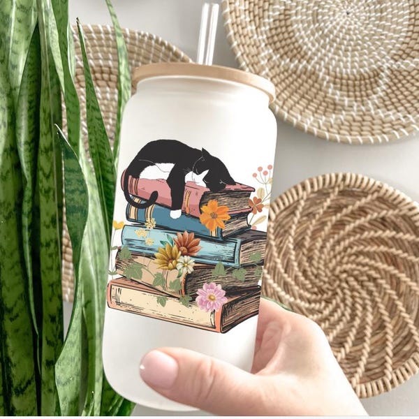 Gift For Cat Lover, Gift For Book Lover,Cat And Books Mug, Cat Book Lover Gift, Cute Reading, Cat Book Club, Gift For Reader, Bookish Gifts