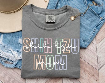 Shih Tzu Mom Shirt – Cute Dog Lover Gift – Shih Tzu Dog Mama Tee – Funny Shih Tzu Owner Shirt – Shih Tzu Mom Gift – Dog Mom Shirt