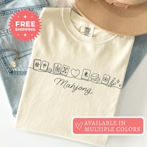 Comfort Colors Summer Mahjong Shirt, Gift for Mahjong Lover, Mahjong Player Tshirt, One More Tile Tee, Mahj TShirt,Crak Dot Bam Shirt