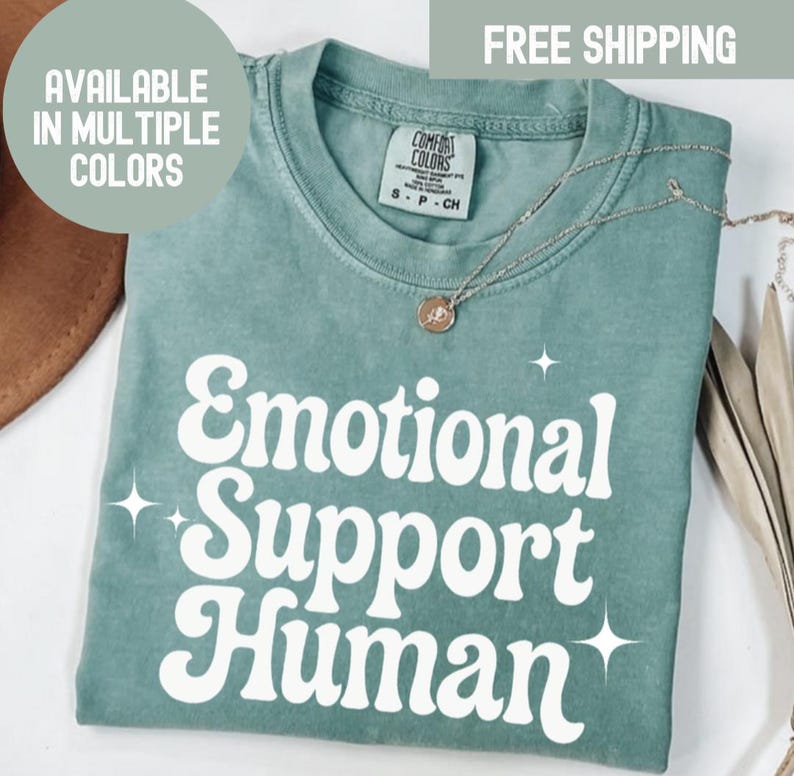 emotional support human t-shirt congratulations gift for therapist