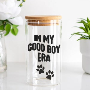 Dog Treat Jar,Dog Treat Container,Puppy Gift,Treat Jar with Name,New Dog Owner,Dog Lover Gift,Dog Paw Print,Ceramic Dog Jar,Dog Mom