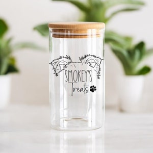 Custom Dog Treat Jar, Dog Treat Container, Dog Jar Personalized, Dog Treat Canister, Dog Mom Gift, Custom Dog Gifts, Custom Pet Treat Jar